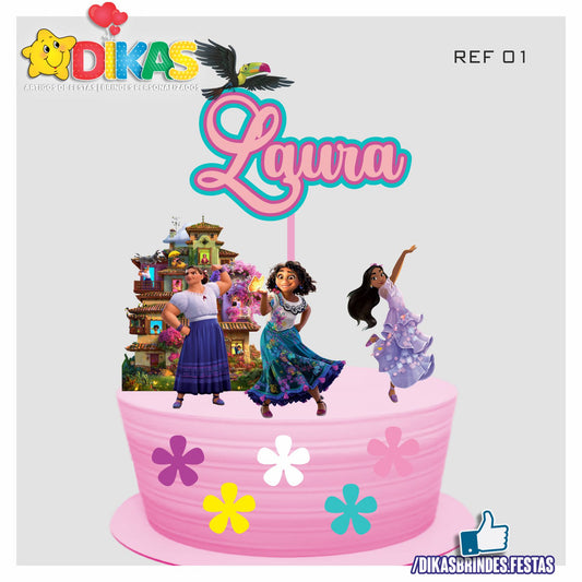 TOPO DE BOLO PERSONALIZADO - ENCANTO