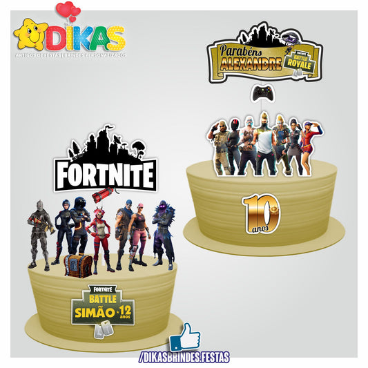 TOPO DE BOLO PERSONALIZADO - FORTNITE