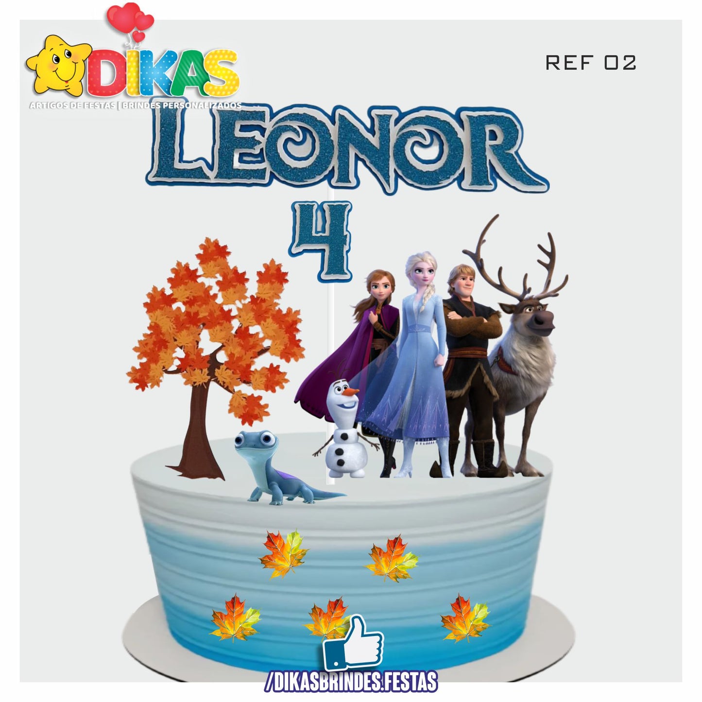 TOPO DE BOLO PERSONALIZADO - FROZEN