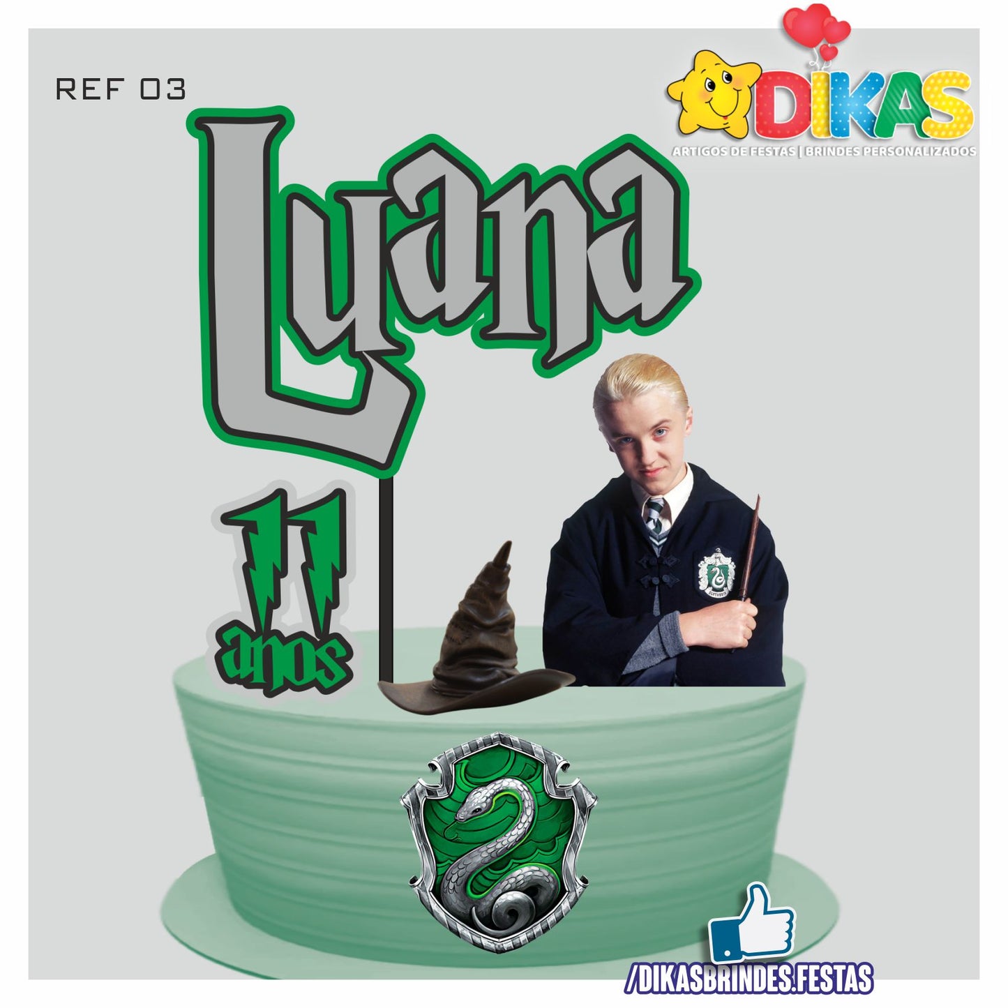 TOPO DE BOLO PERSONALIZADO - HARRY POTTER