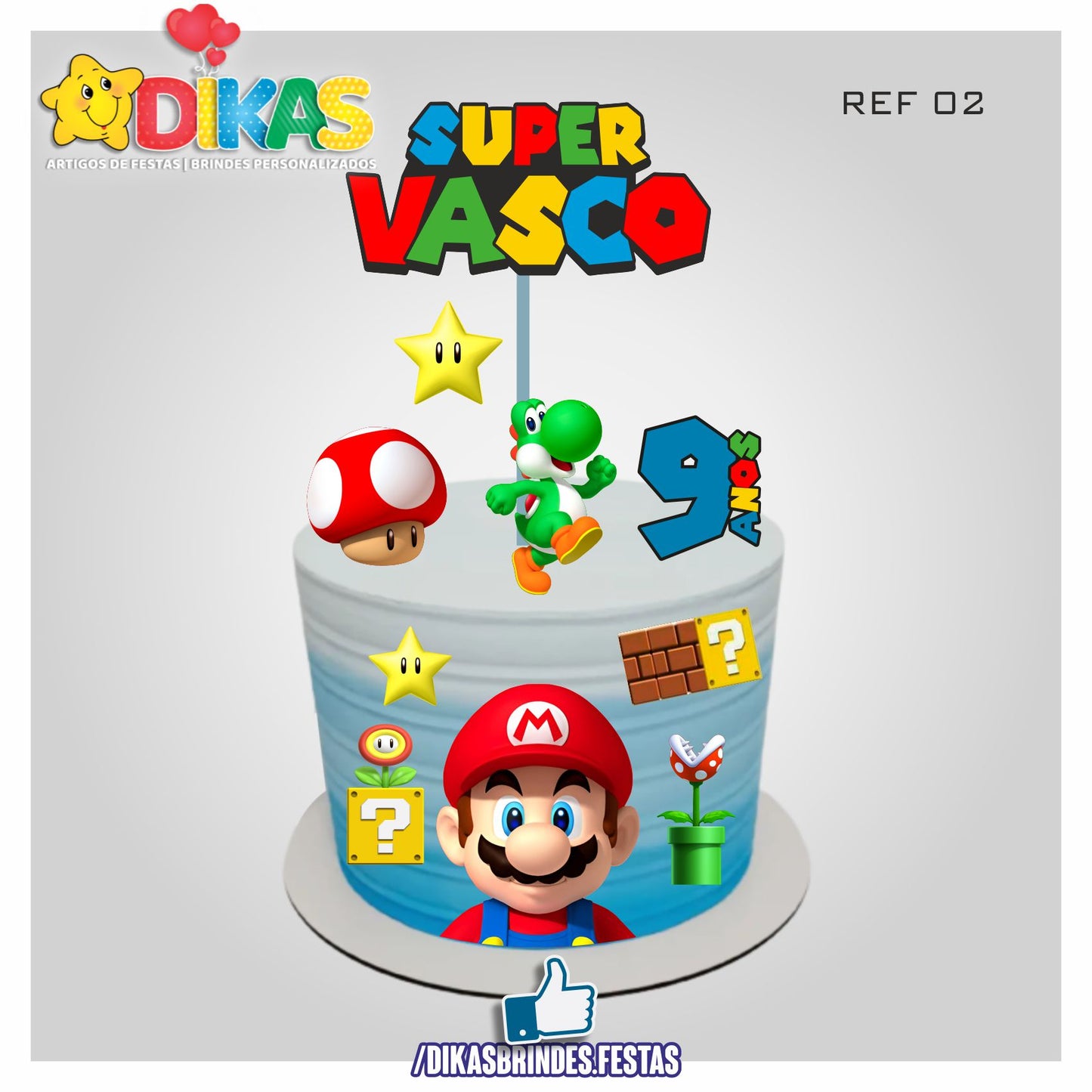 TOPO DE BOLO PERSONALIZADO - MARIO BROS