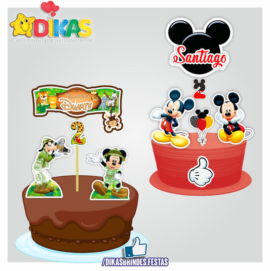 TOPO DE BOLO PERSONALIZADO - MICKEY
