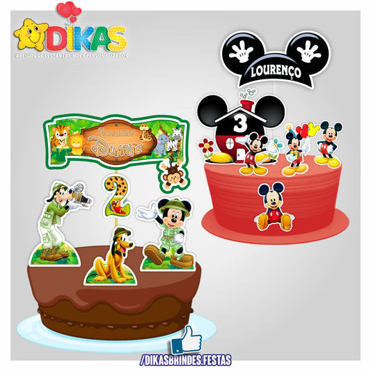 TOPO DE BOLO PERSONALIZADO - MICKEY