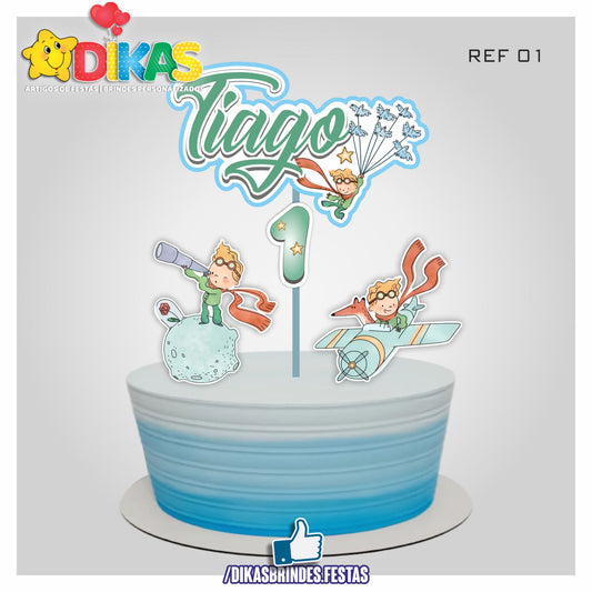 TOPO DE BOLO PERSONALIZADO - PEQUENO PRÍNCIPE