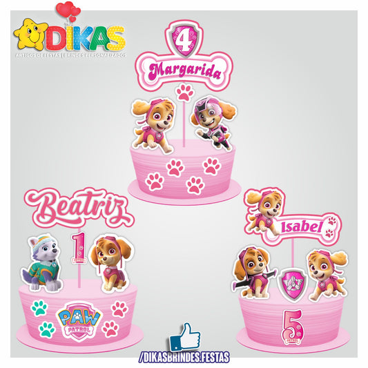 TOPO DE BOLO PERSONALIZADO - SKYE