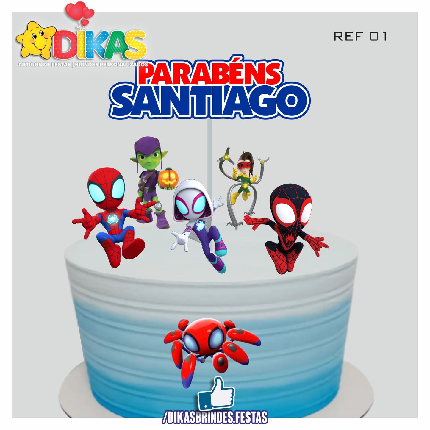 TOPO DE BOLO PERSONALIZADO - SPIDEY