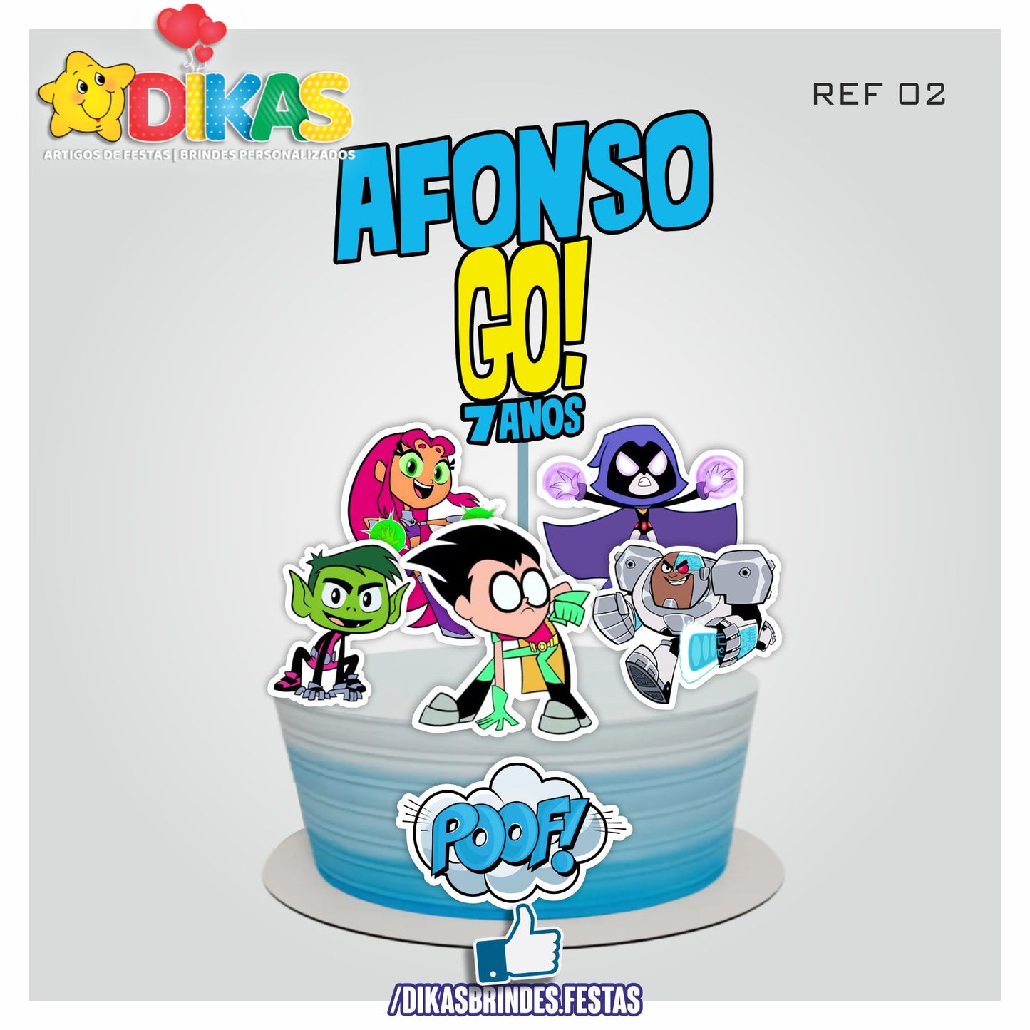 TOPO DE BOLO PERSONALIZADO - TEEN TITANS GO