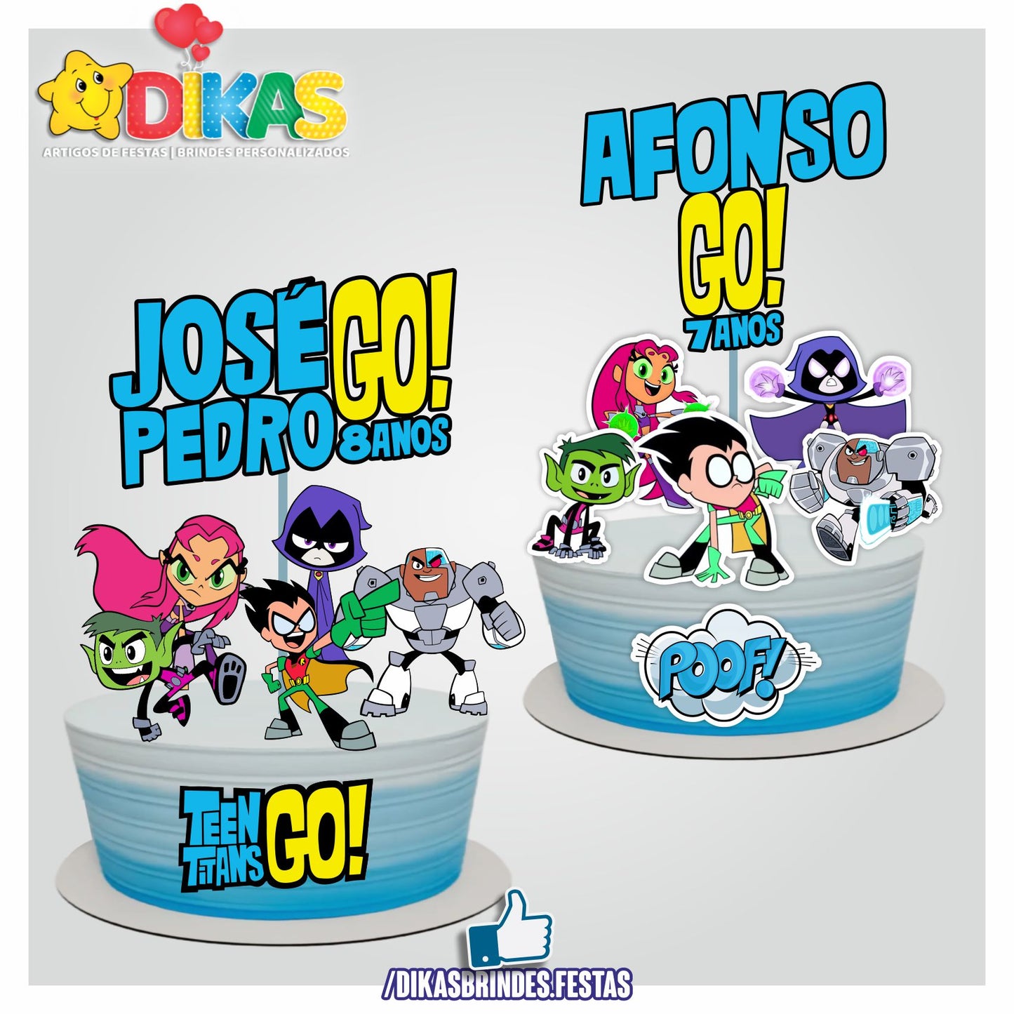 TOPO DE BOLO PERSONALIZADO - TEEN TITANS GO