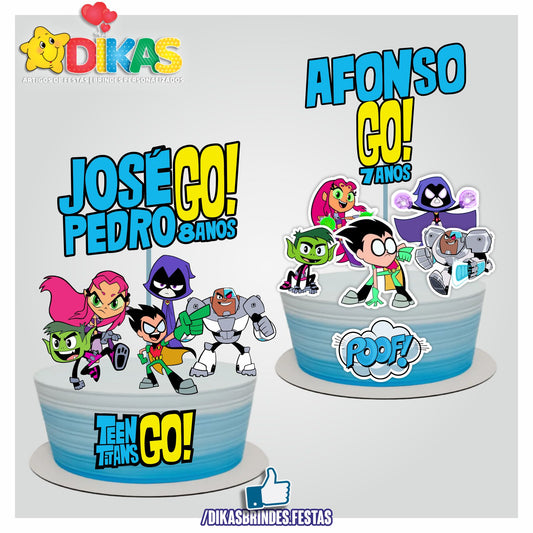 TOPO DE BOLO PERSONALIZADO - TEEN TITANS GO