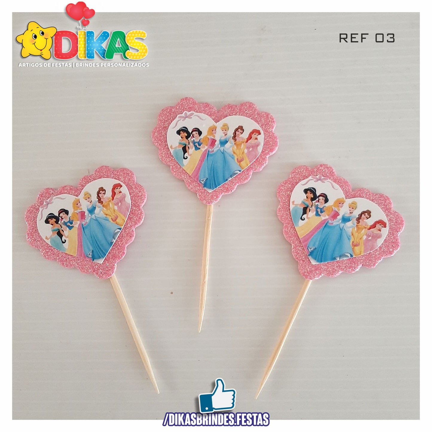 TOPPERS ARTESANAL - PRINCESAS DISNEY