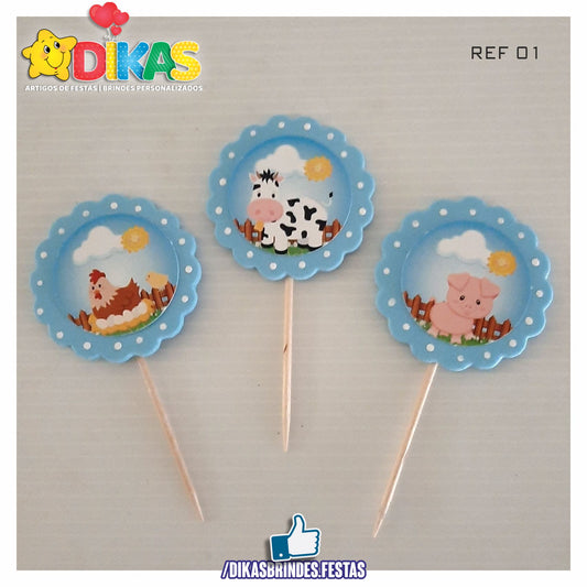 TOPPERS ARTESANAL - ANIMAIS DA QUINTA