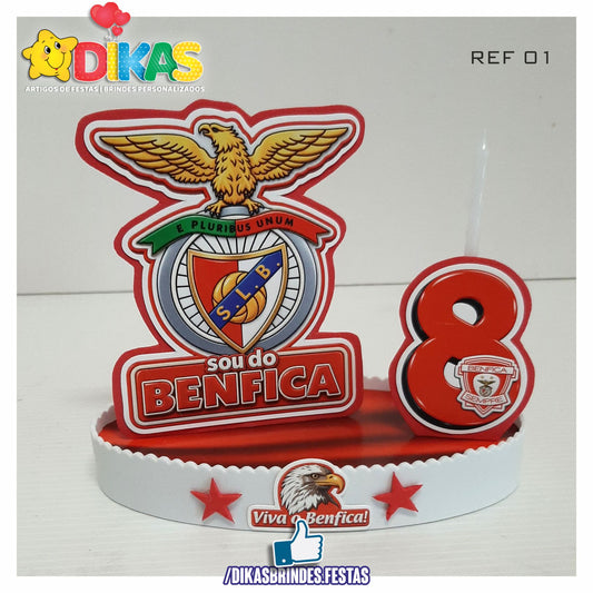 TOPO DE BOLO GRANDE C/ IDADE - FUTEBOL BENFICA