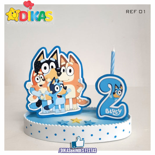 TOPO DE BOLO GRANDE C/ IDADE - BLUEY