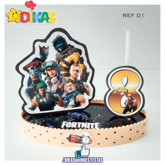 TOPO DE BOLO GRANDE C/ IDADE - FORTNITE