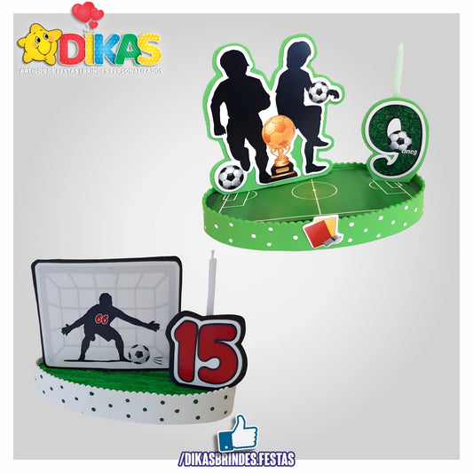 TOPO DE BOLO GRANDE C/ IDADE - FUTEBOL