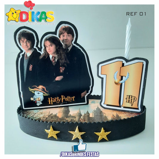TOPO DE BOLO GRANDE C/ IDADE - HARRY POTTER