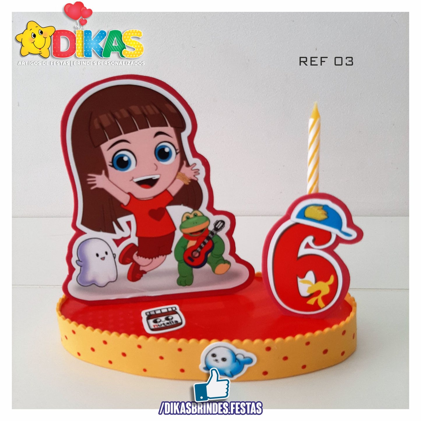 TOPO DE BOLO GRANDE C/ IDADE - LUCCAS NETO