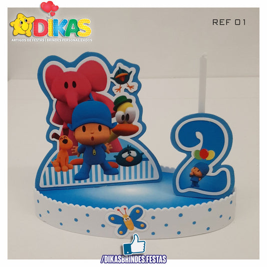 TOPO DE BOLO GRANDE C/ IDADE - POCOYO