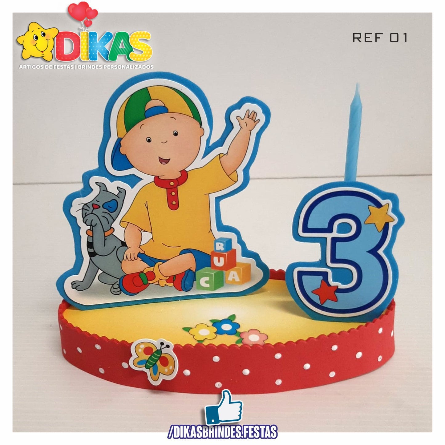 TOPO DE BOLO GRANDE C/ IDADE - RUCA