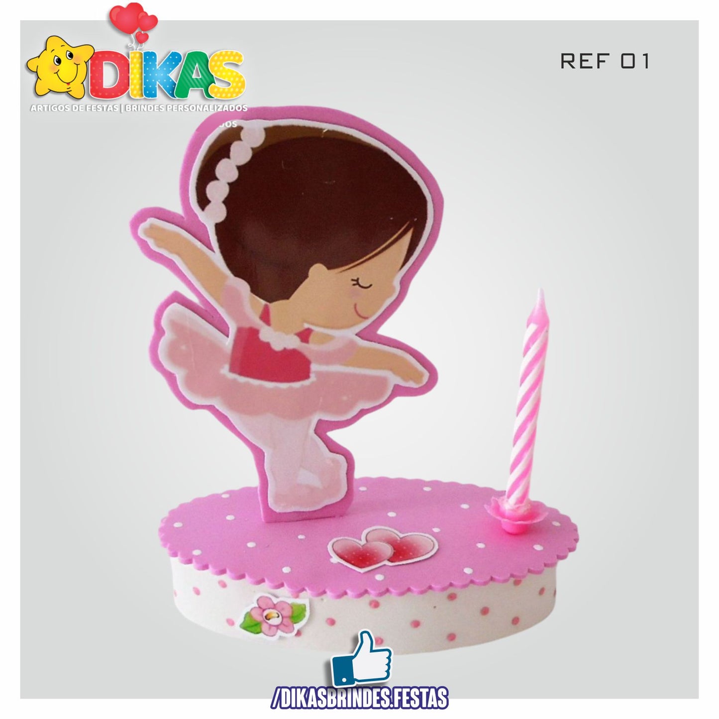 TOPO DE BOLO SIMPLES - BAILARINA