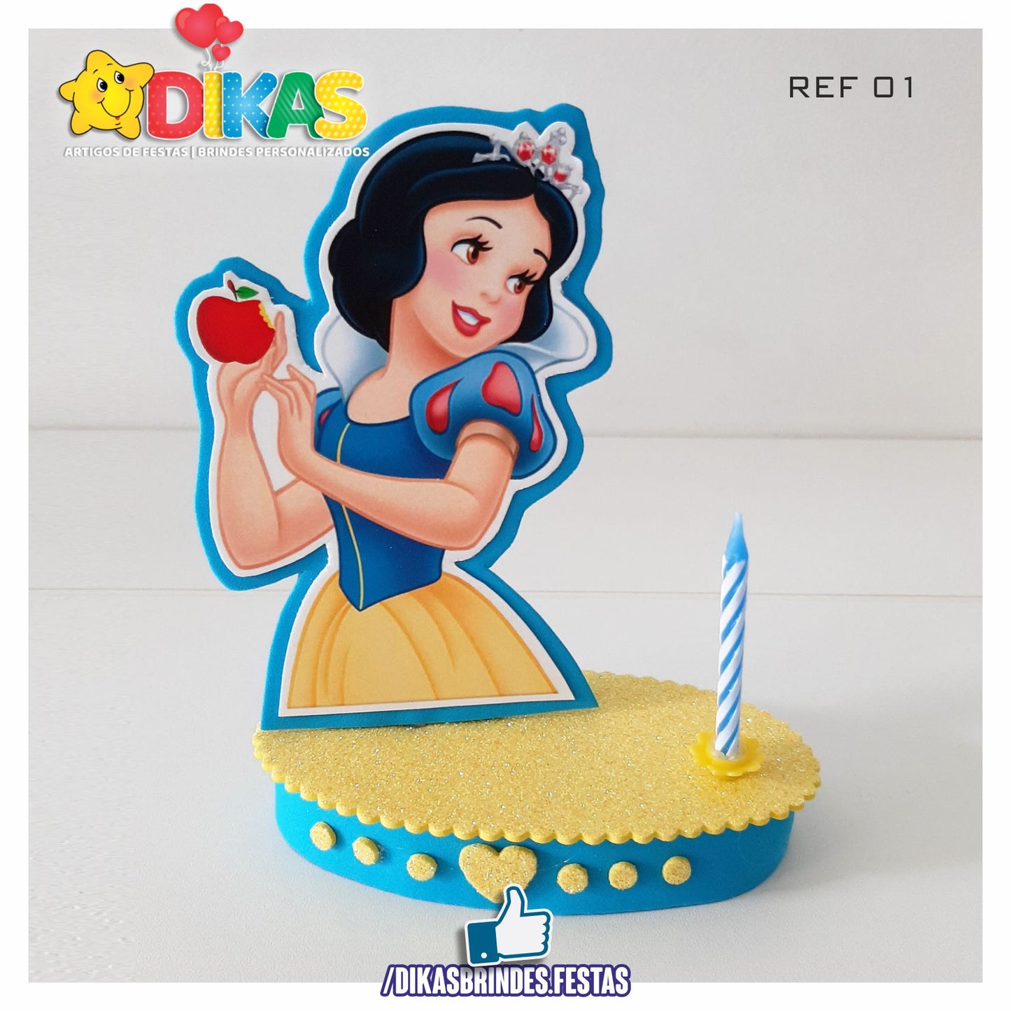 TOPO DE BOLO SIMPLES - BRANCA DE NEVE