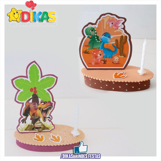 TOPO DE BOLO SIMPLES - DINOSSAUROS