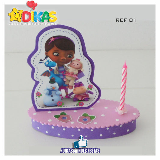 TOPO DE BOLO SIMPLES - DOUTORA BRINQUEDOS