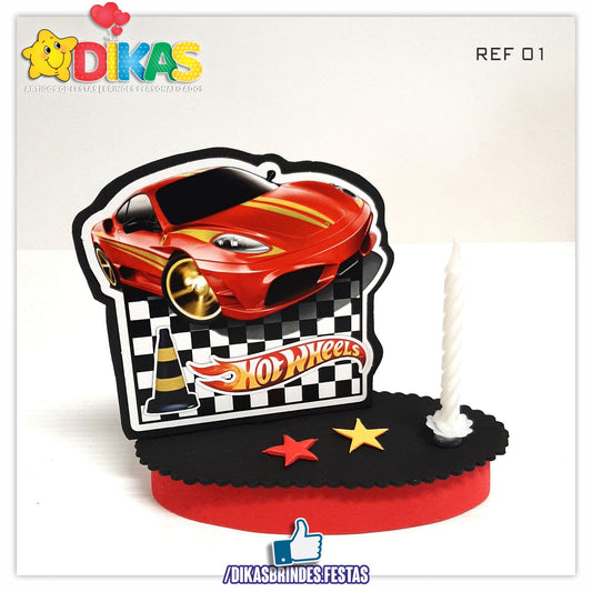 TOPO DE BOLO SIMPLES - HOTWHEELS