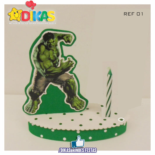 TOPO DE BOLO SIMPLES - HULK