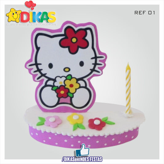TOPO DE BOLO SIMPLES - HELLO KITTY