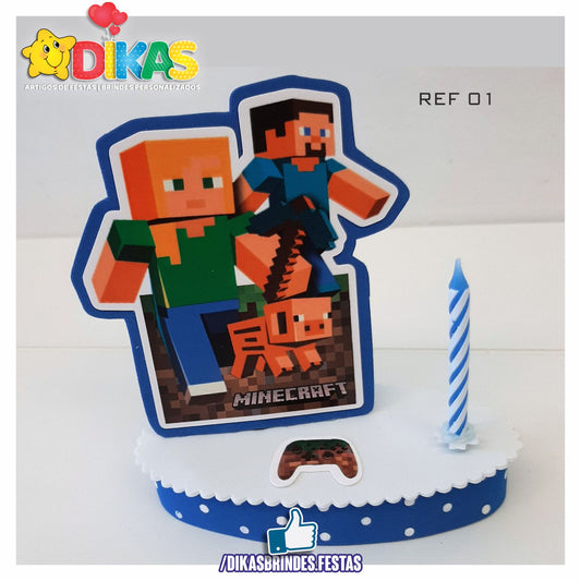 TOPO DE BOLO SIMPLES - MINECRAFT