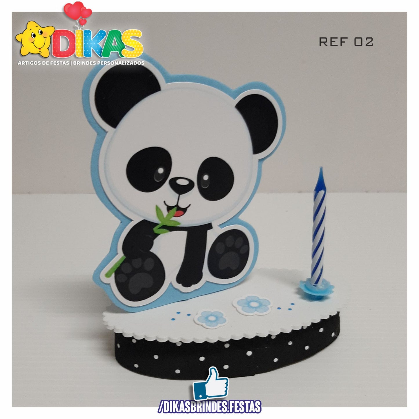 TOPO DE BOLO SIMPLES - PANDA BEBÉ