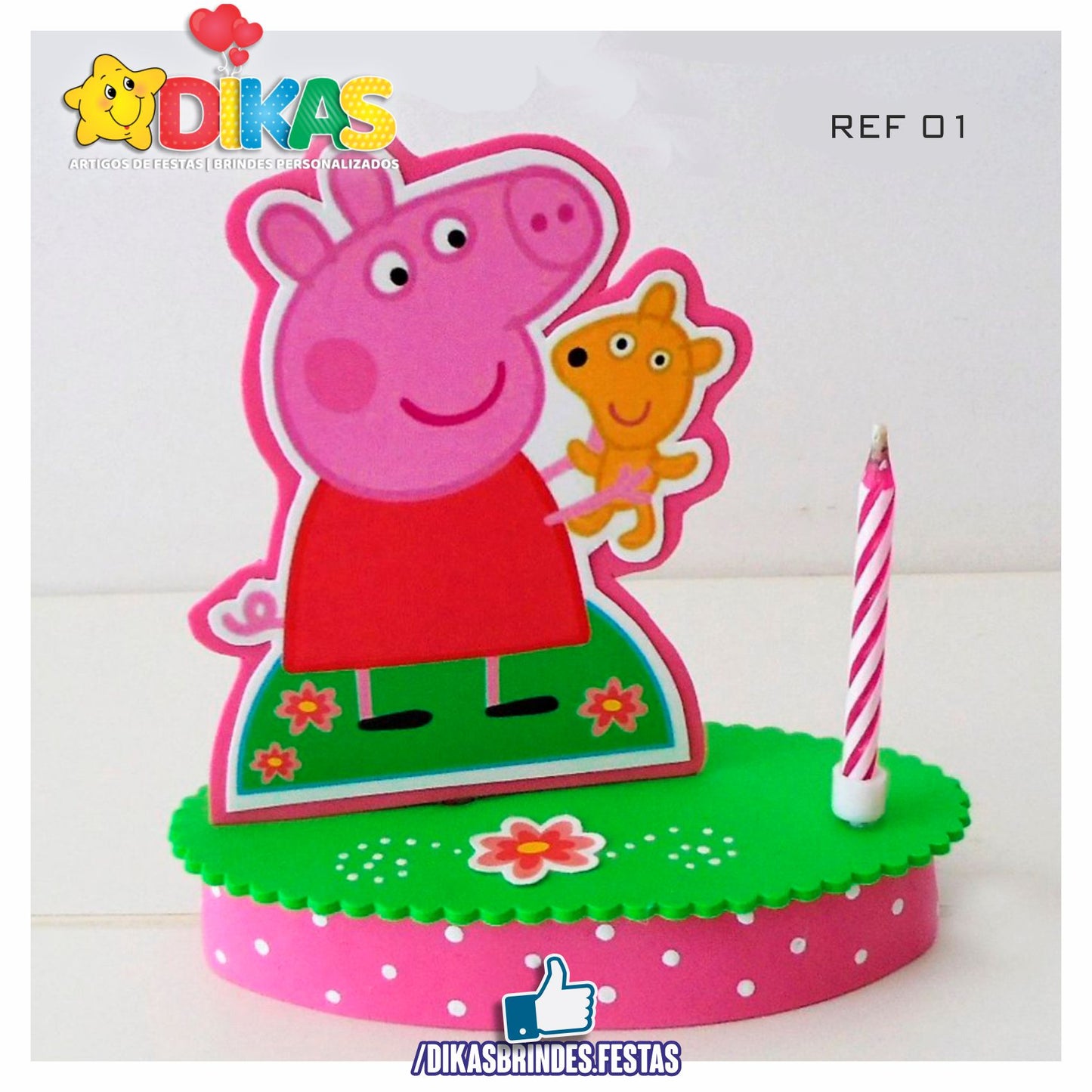 TOPO DE BOLO SIMPLES - PORQUINHA PEPPA