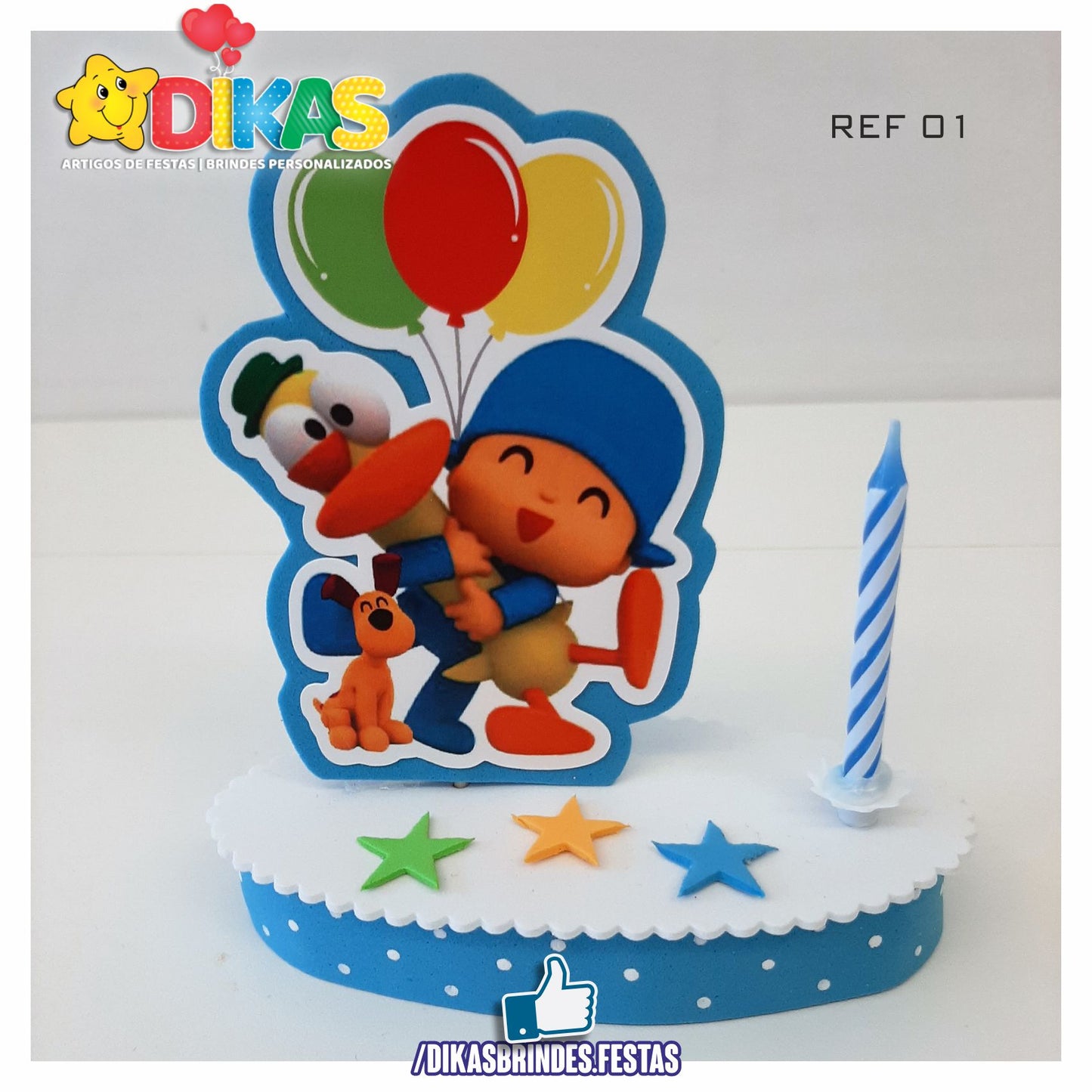 TOPO DE BOLO SIMPLES - POCOYO