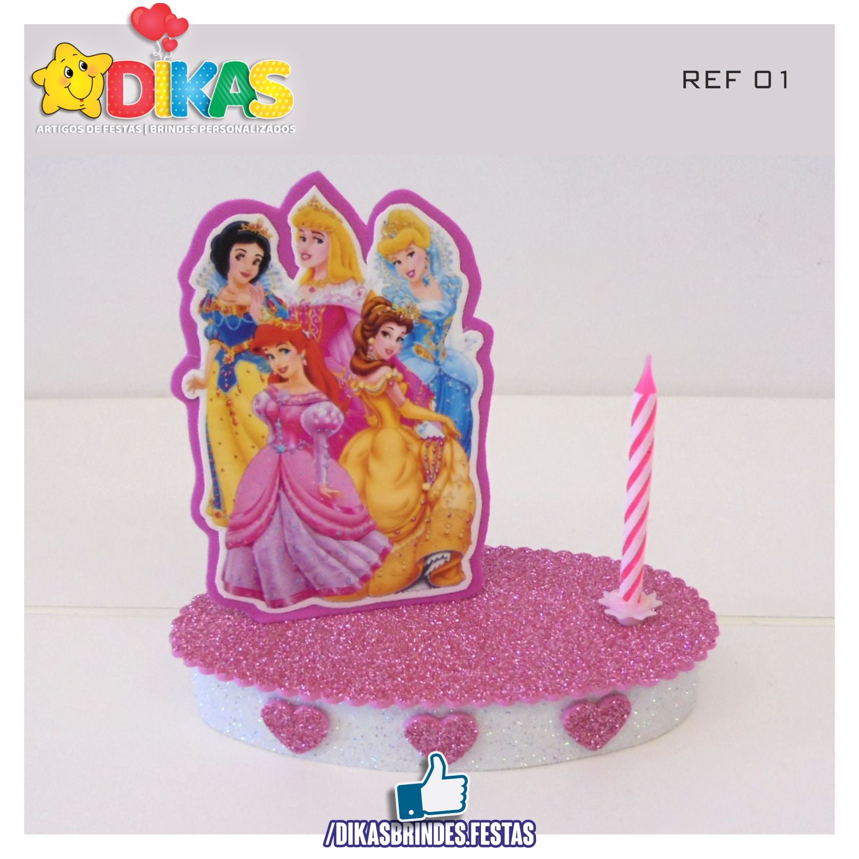 TOPO DE BOLO SIMPLES - PRINCESAS DISNEY – dikasbrindes