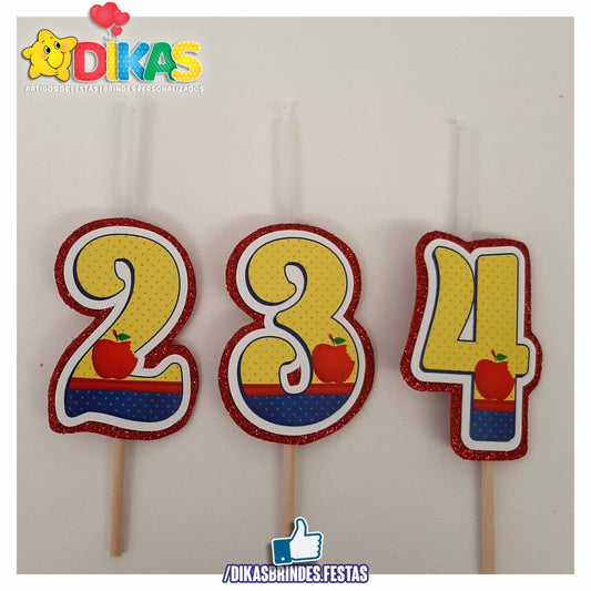 VELA ARTESANAL - BRANCA DE NEVE