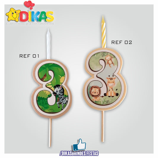 VELA ARTESANAL - ANIMAIS DA SELVA