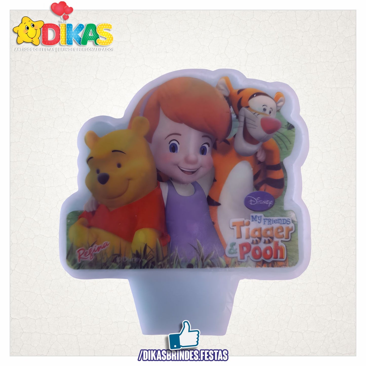 VELA DE PARAFINA - POOH E TIGGER