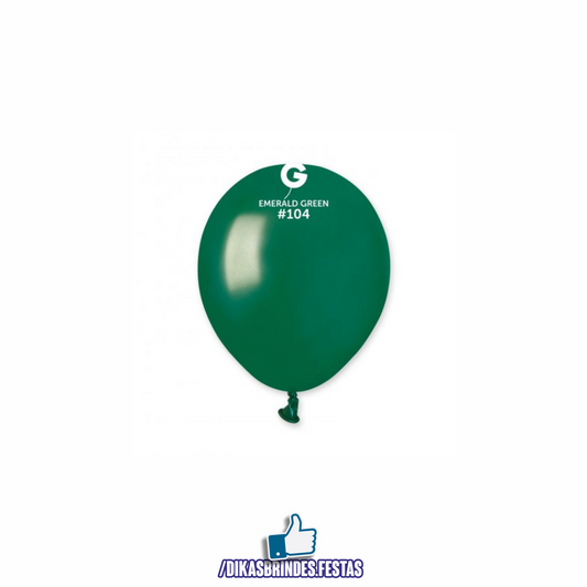 BALÃO LÁTEX ESMERALDA 5" - SACO COM 100