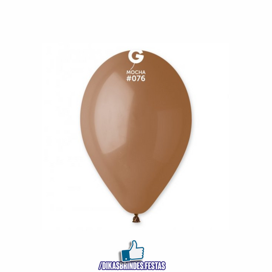 BALÃO LÁTEX CASTANHO 12" - SACO COM 100