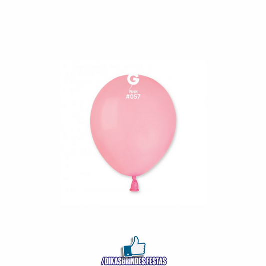 BALÃO LÁTEX PINK 5" - SACO COM 100