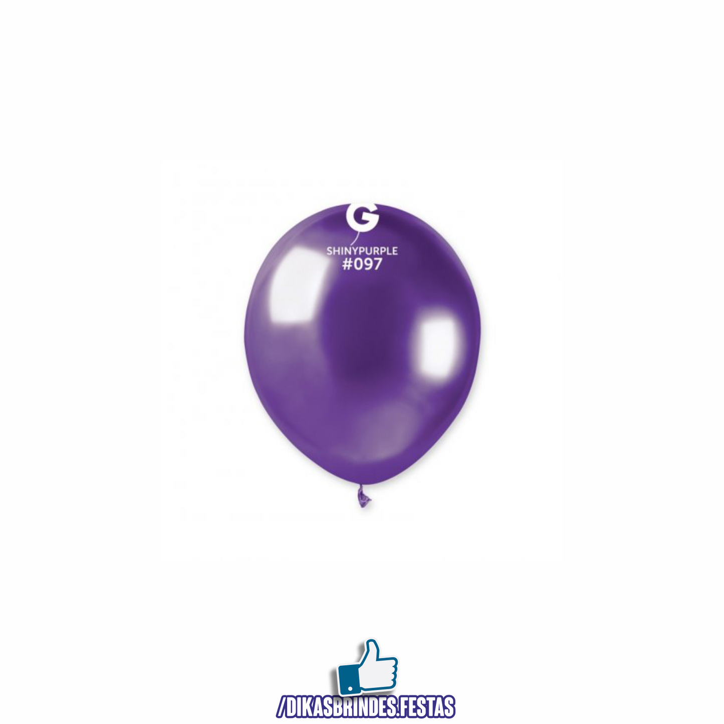 BALÃO LÁTEX CROMADO ROXO 5" - SACO COM 100