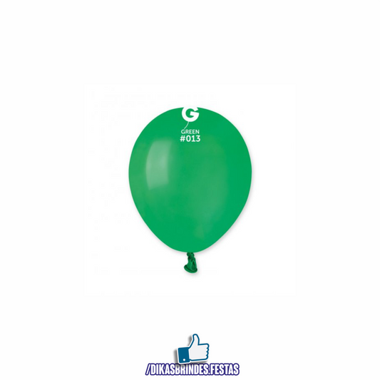 BALÃO LÁTEX VERDE ESCURO 5" - SACO COM 100