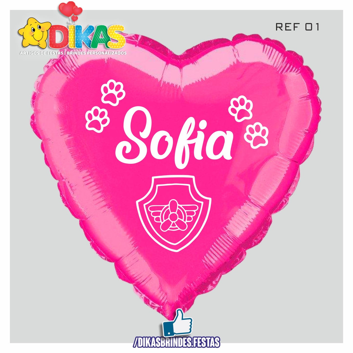 BALÃO FOIL PERSONALIZADO - PATRULHA PATA SKYE