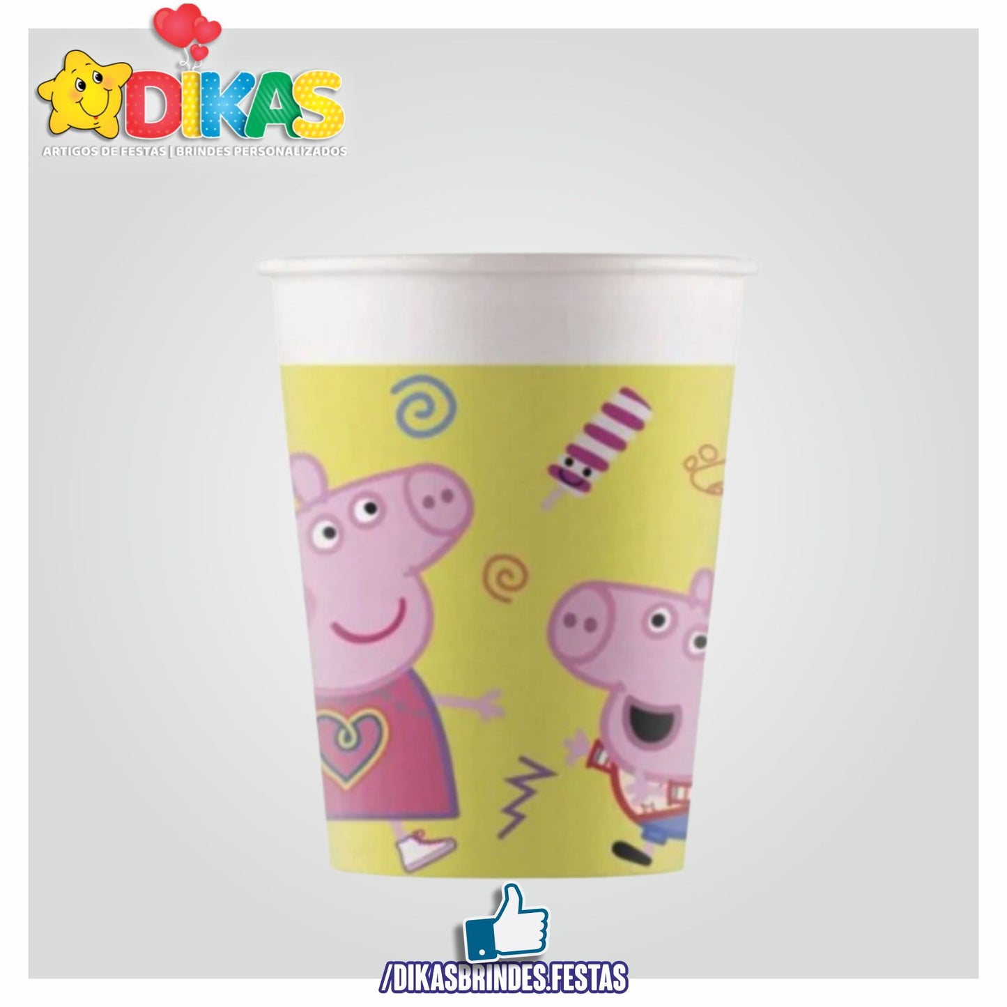 COPO EM PAPEL PORQUINHA PEPPA