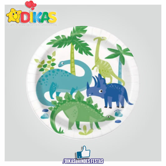 PRATOS DINOSSAUROS 18CM