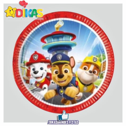 PRATOS PATRULHA PATA 20CM
