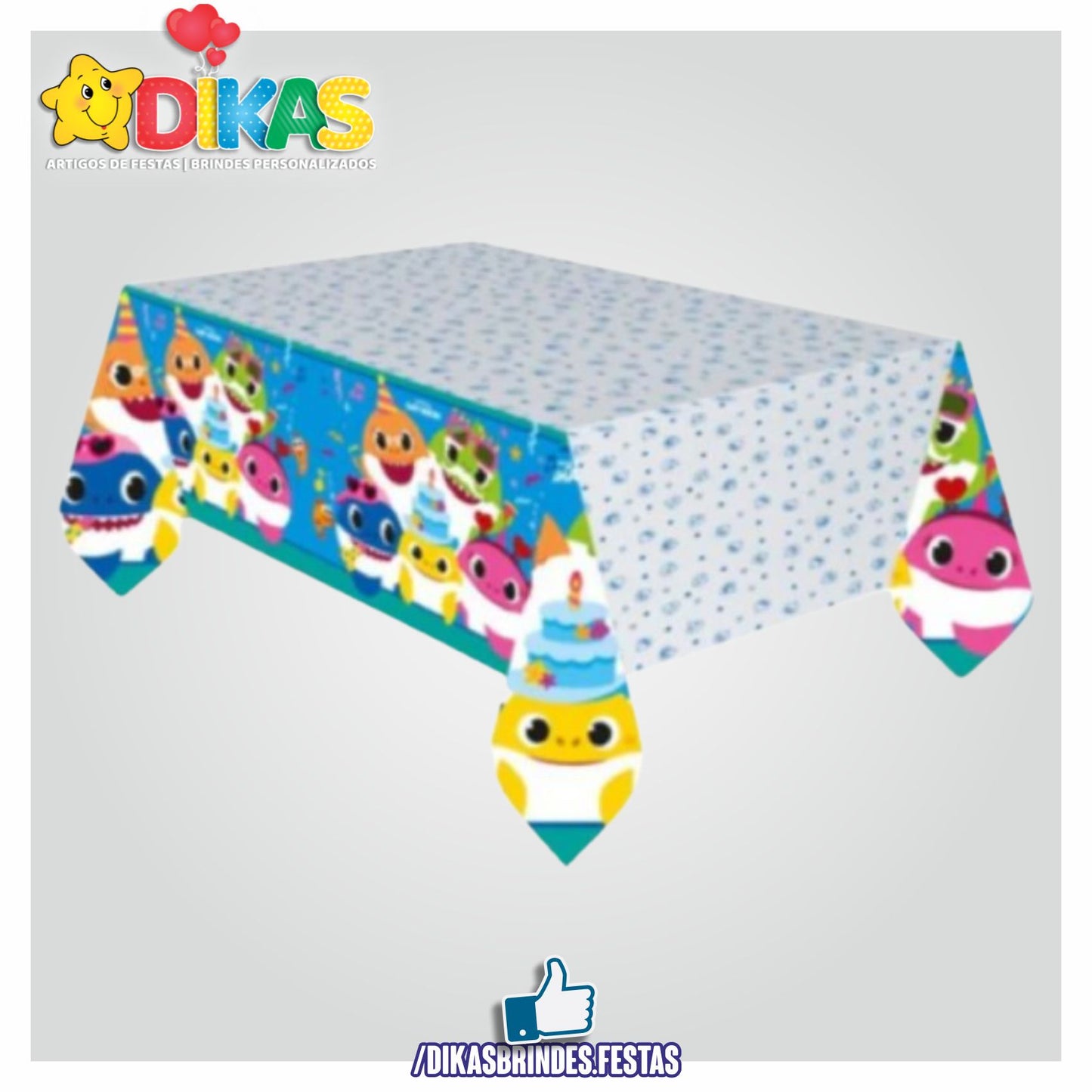 TOALHA DE MESA BABY SHARK