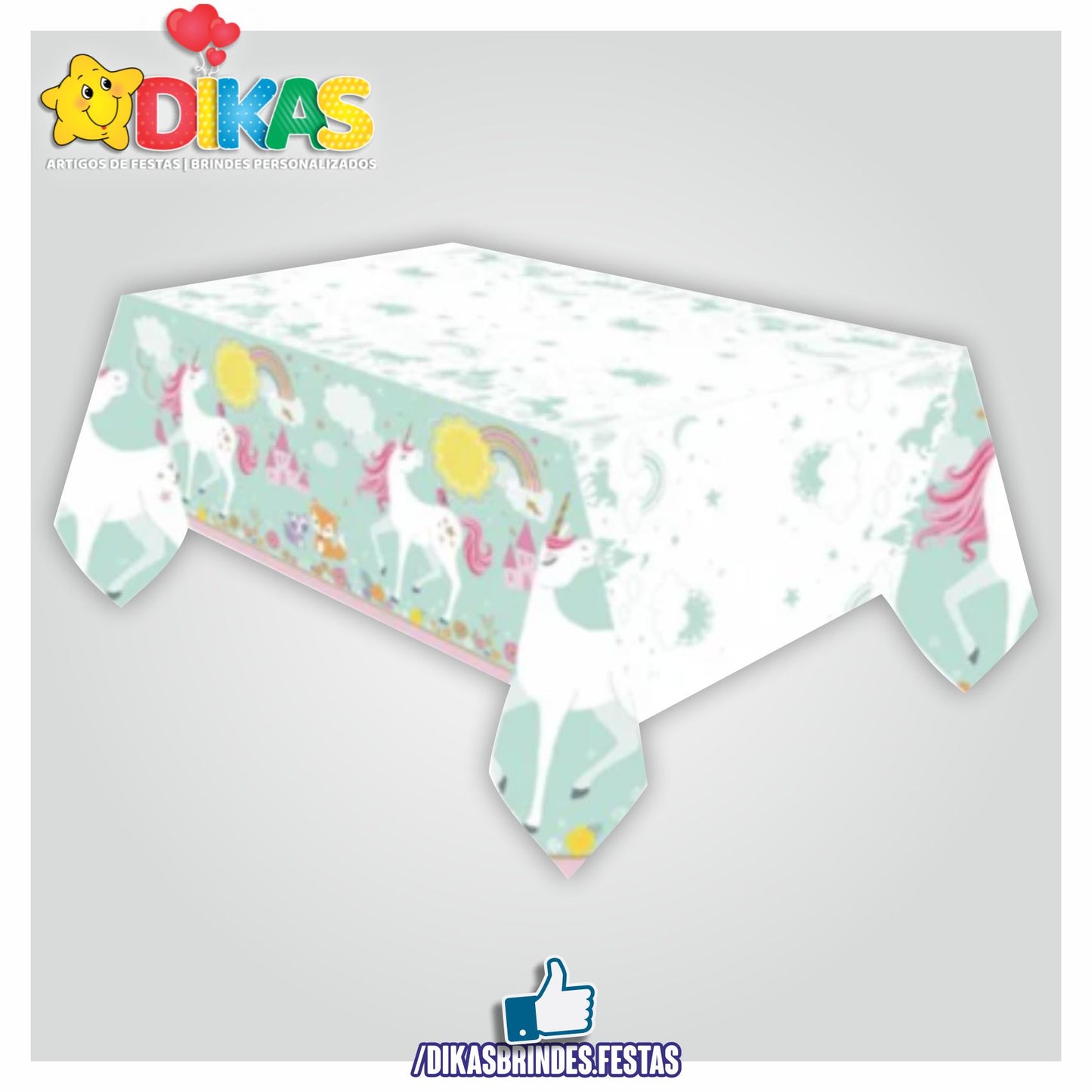TOALHA DE MESA UNICÓRNIO MAGICAL