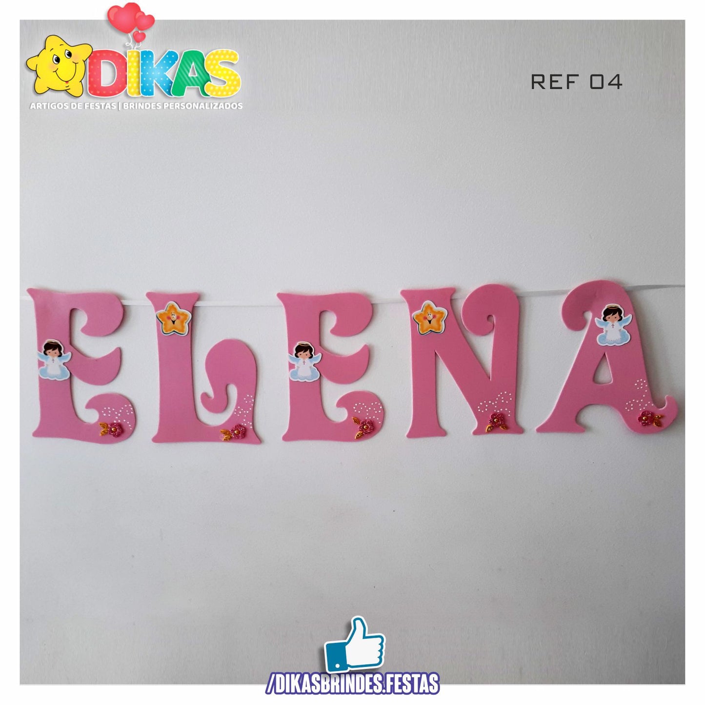 BANDEIROLAS TEMÁTICAS EM E.V.A - BATIZADO